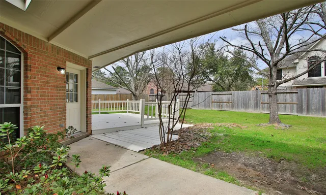 a view of a backyard with a garden