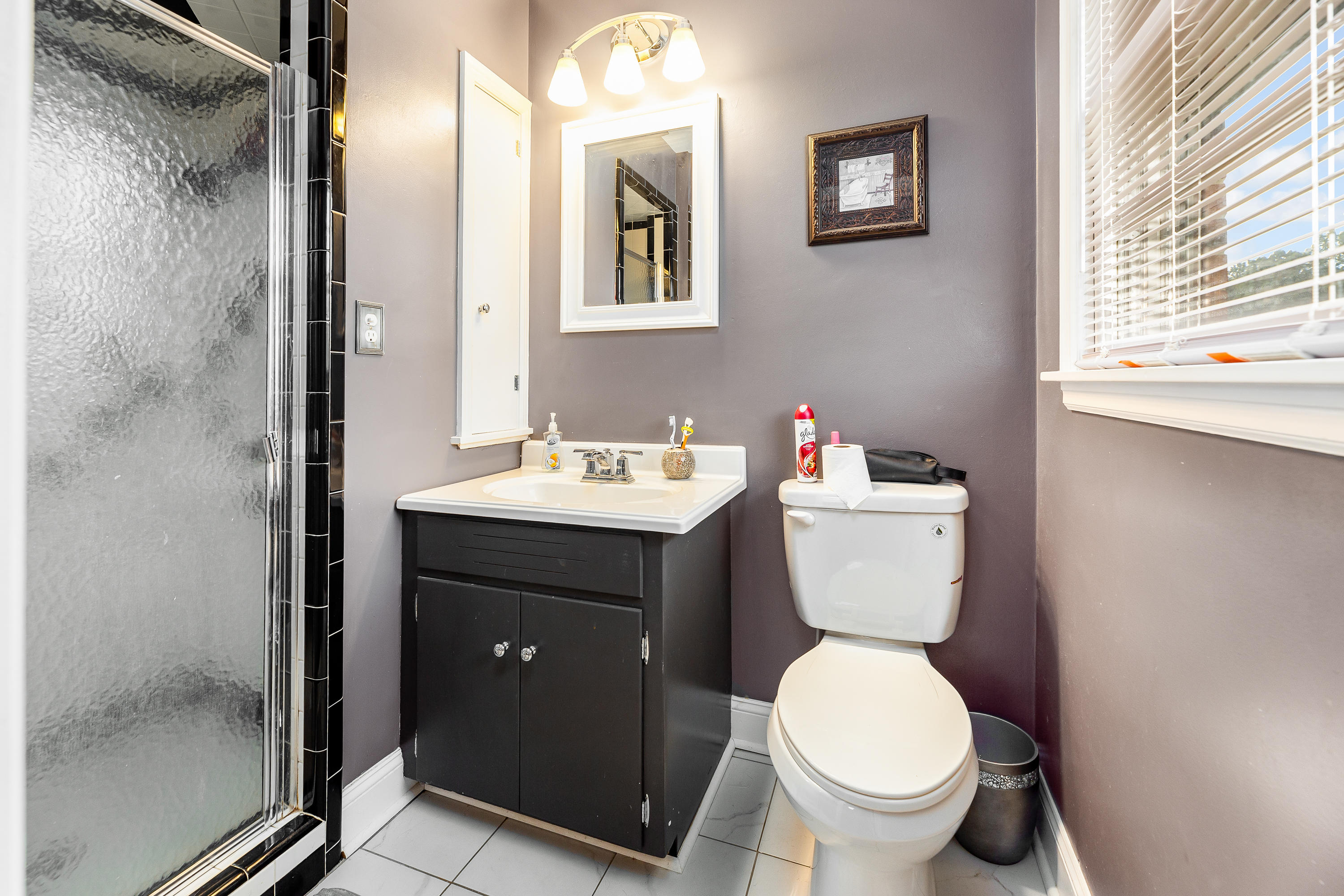 6543 Goodview Road Goodview, VA 24095 - Photo 14 of 21 a bathroom with a toilet sink and mirror