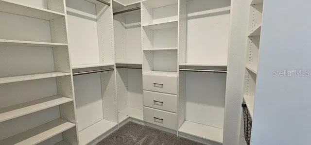 a close view of closet