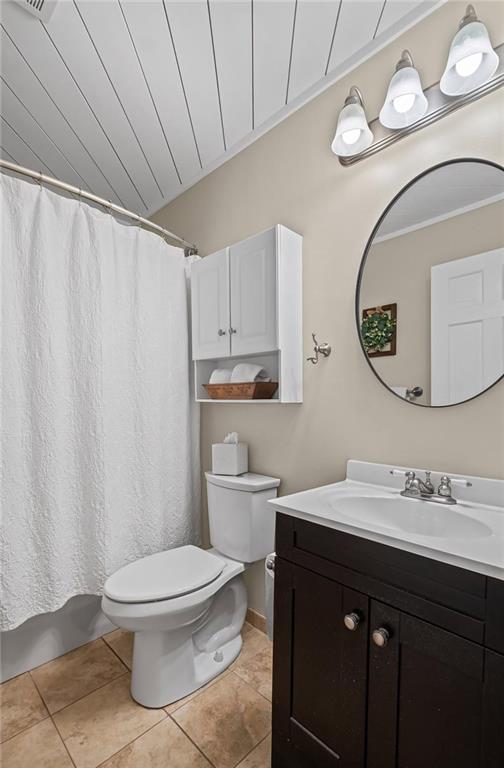 119 Soaring Hawk Circle Big Canoe, GA 30143 - Photo 30 of 50 a bathroom with a toilet a sink and a mirror