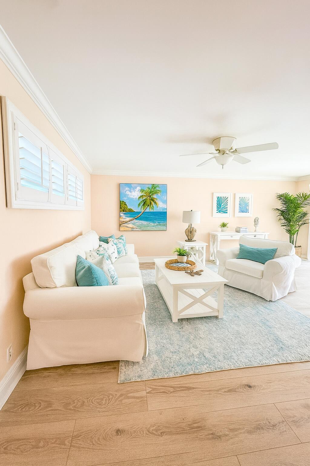33 Colonial Club Drive, Unit 203 Boynton Beach, FL 33435 - Photo 3 of 61 a living room with furniture and a large window