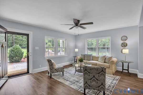 2330 Hubert Lane Chester, VA 23836 - Photo 8 of 43 Living area featuring wood finished floors and a c