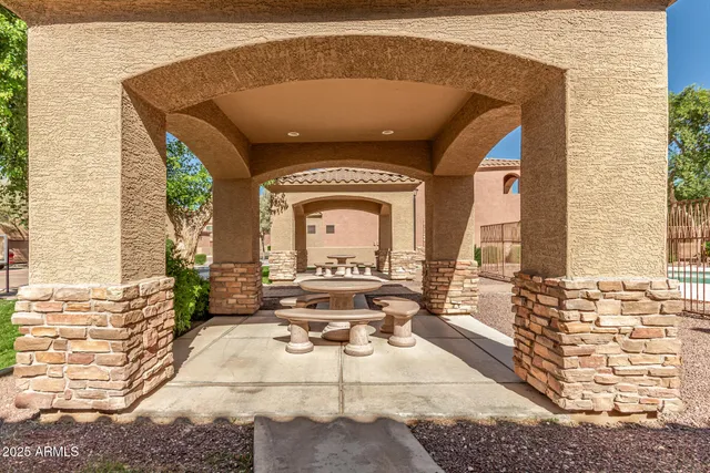 a view of a lobby with chair and tables
