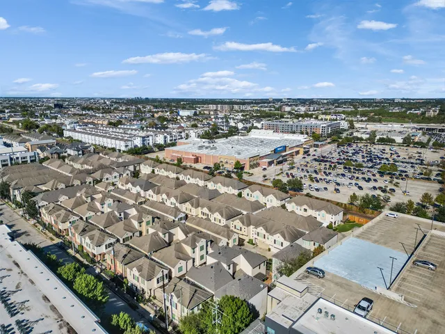 an aerial view of a city