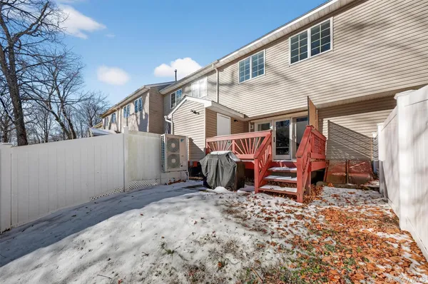 a view of a house with a snow on the house