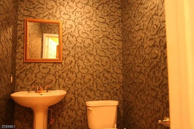 a bathroom with a sink and a toilet