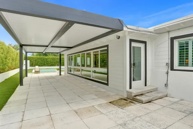 a view of porch with seating space