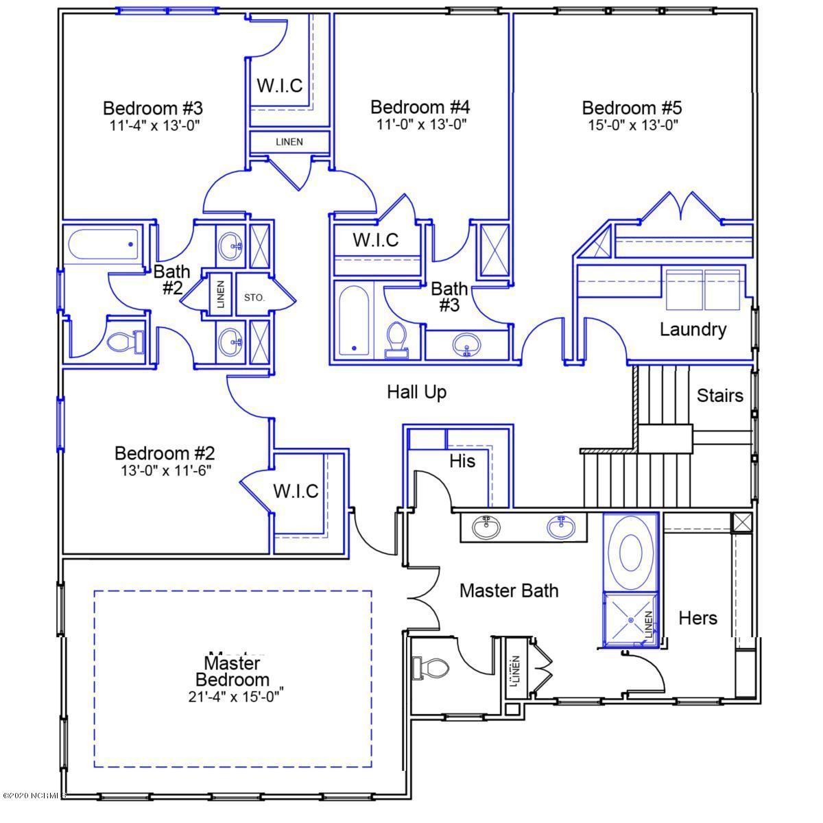 1257 Lt Congleton Road Wilmington, NC 28409 - Photo 7 of 11 Second Floor Layout