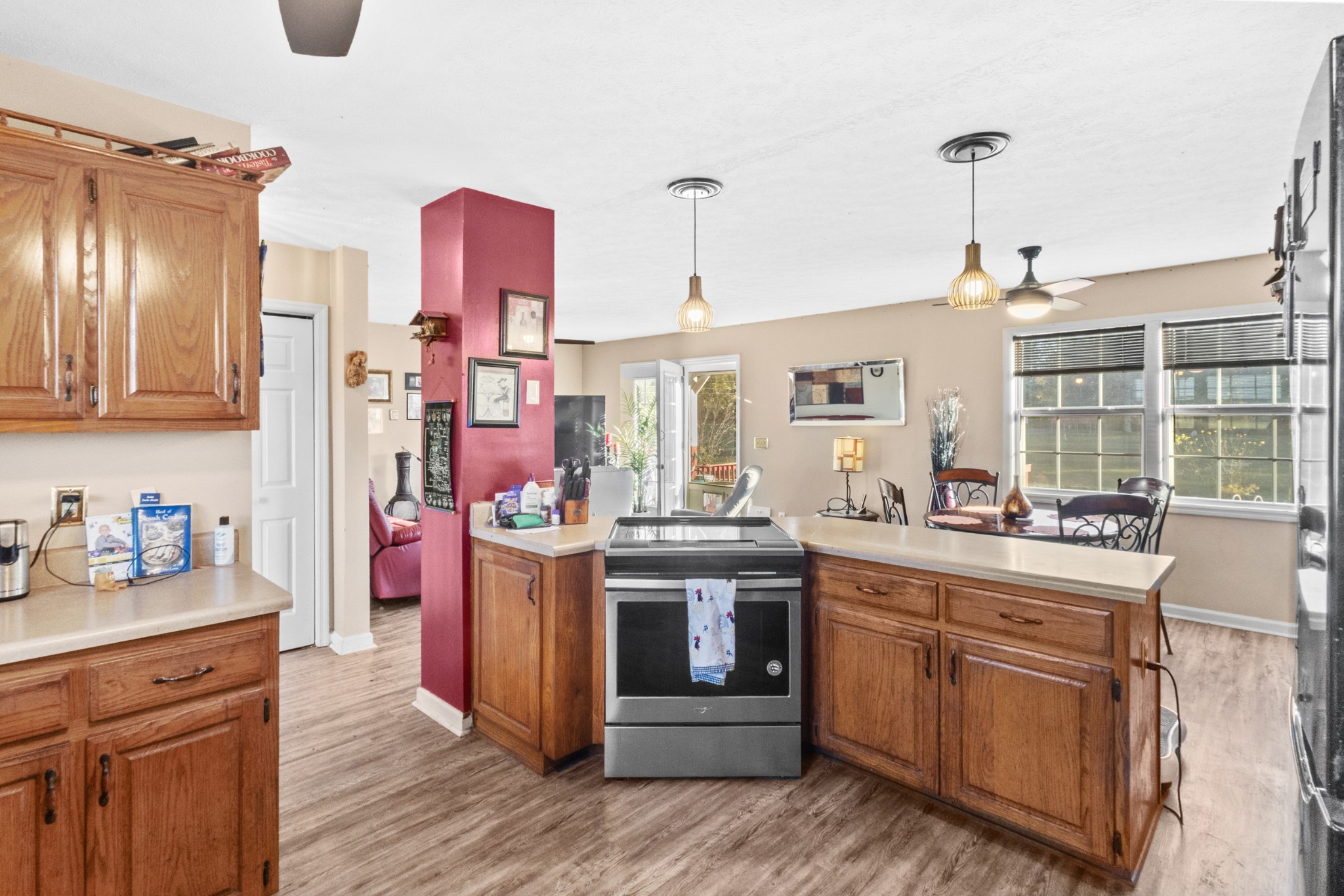580 Gregory Road Westmoreland, TN 37186 - Photo 18 of 45 a kitchen with stainless steel appliances granite countertop a stove and cabinets