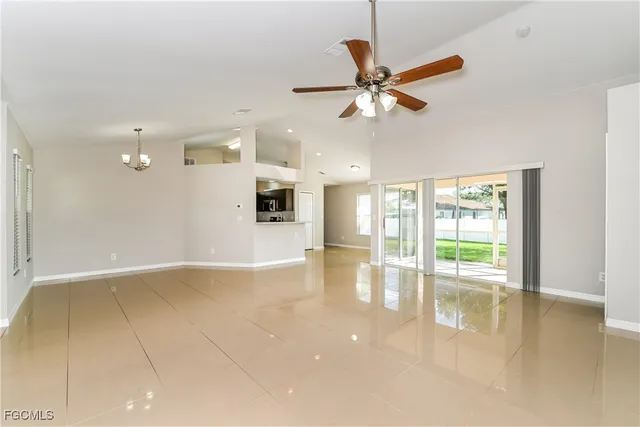 a view of an empty room and window