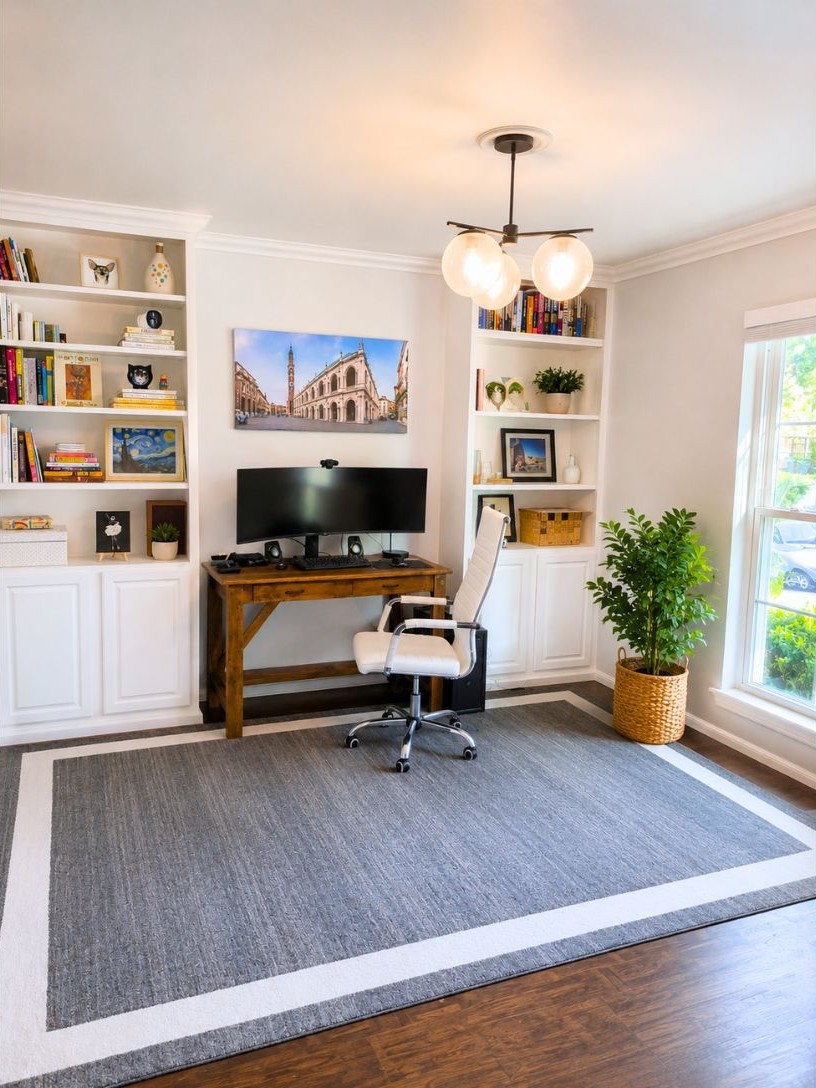 13047 Taylorcrest Road Houston, TX 77079 - Photo 12 of 23 This versatile room offers endless possibilities as a home office, sitting room, den, or library, complete with custom built-in shelving, fantastic natural light, & easy access to the main living areas.