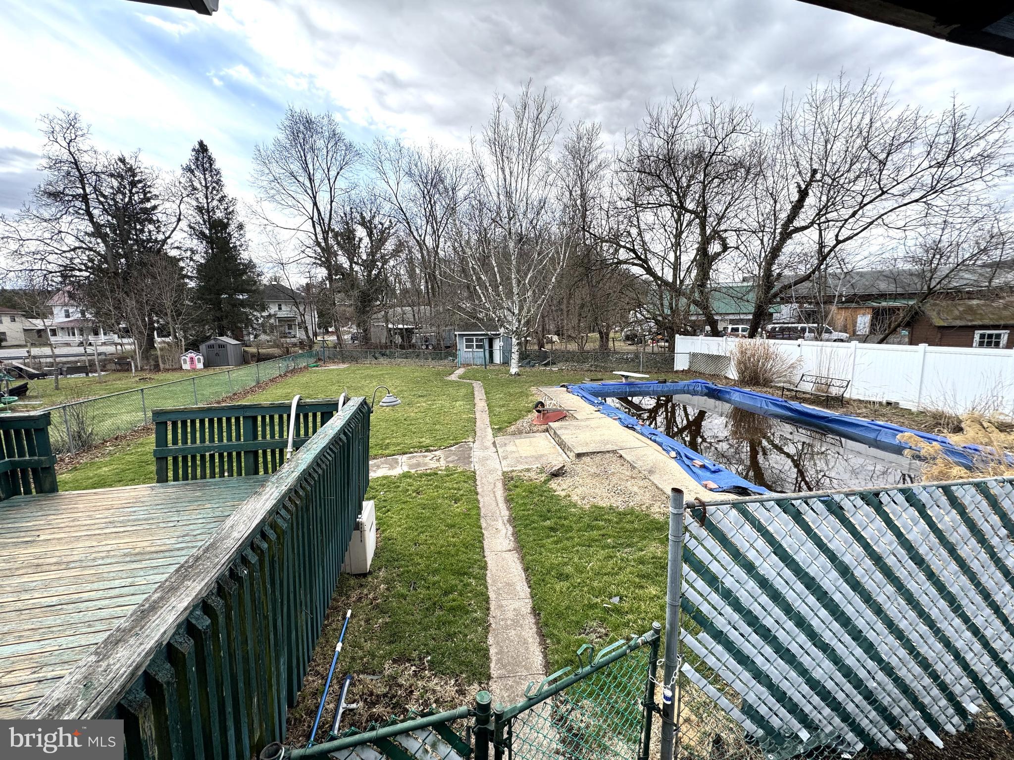 12 Maclay Street Milroy, PA 17063 - Photo 21 of 25 a view of a wooden deck and a backyard