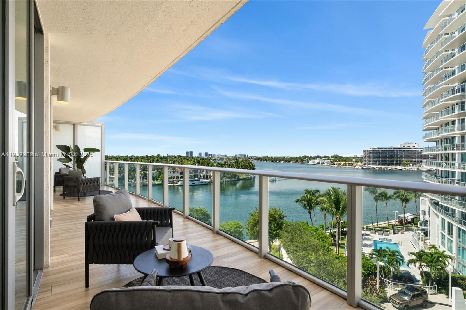 6620 Indian Creek Drive, Unit 713 Miami Beach, FL 33141 - Photo 26 of 39 a view of a balcony with couch