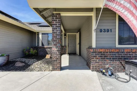 a front view of a house with entryway