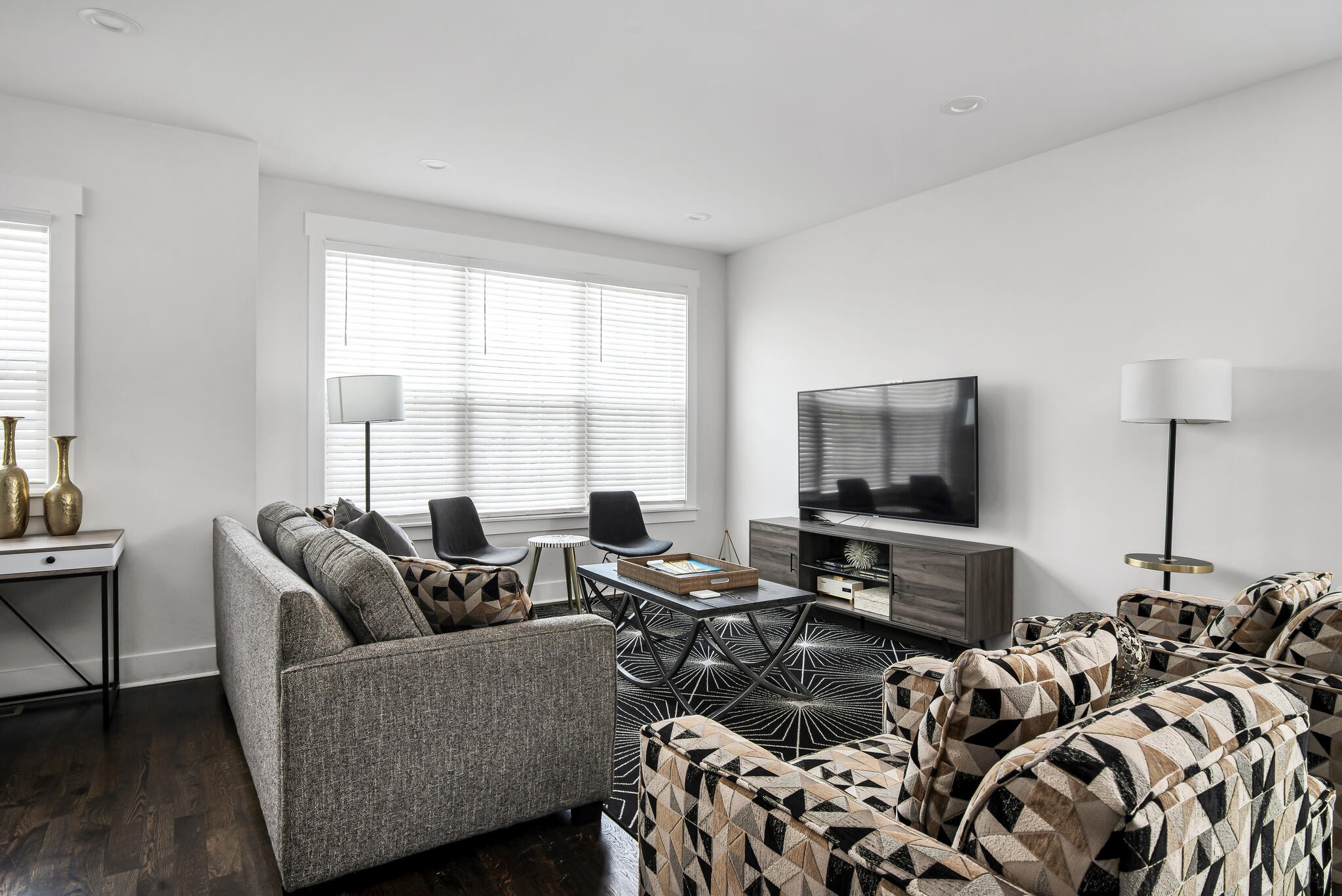 601 Ries Avenue Nashville, TN 37209 - Photo 6 of 30 a living room with furniture flat screen tv and a large window