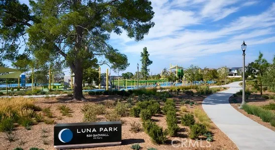 a view of a park with of trees