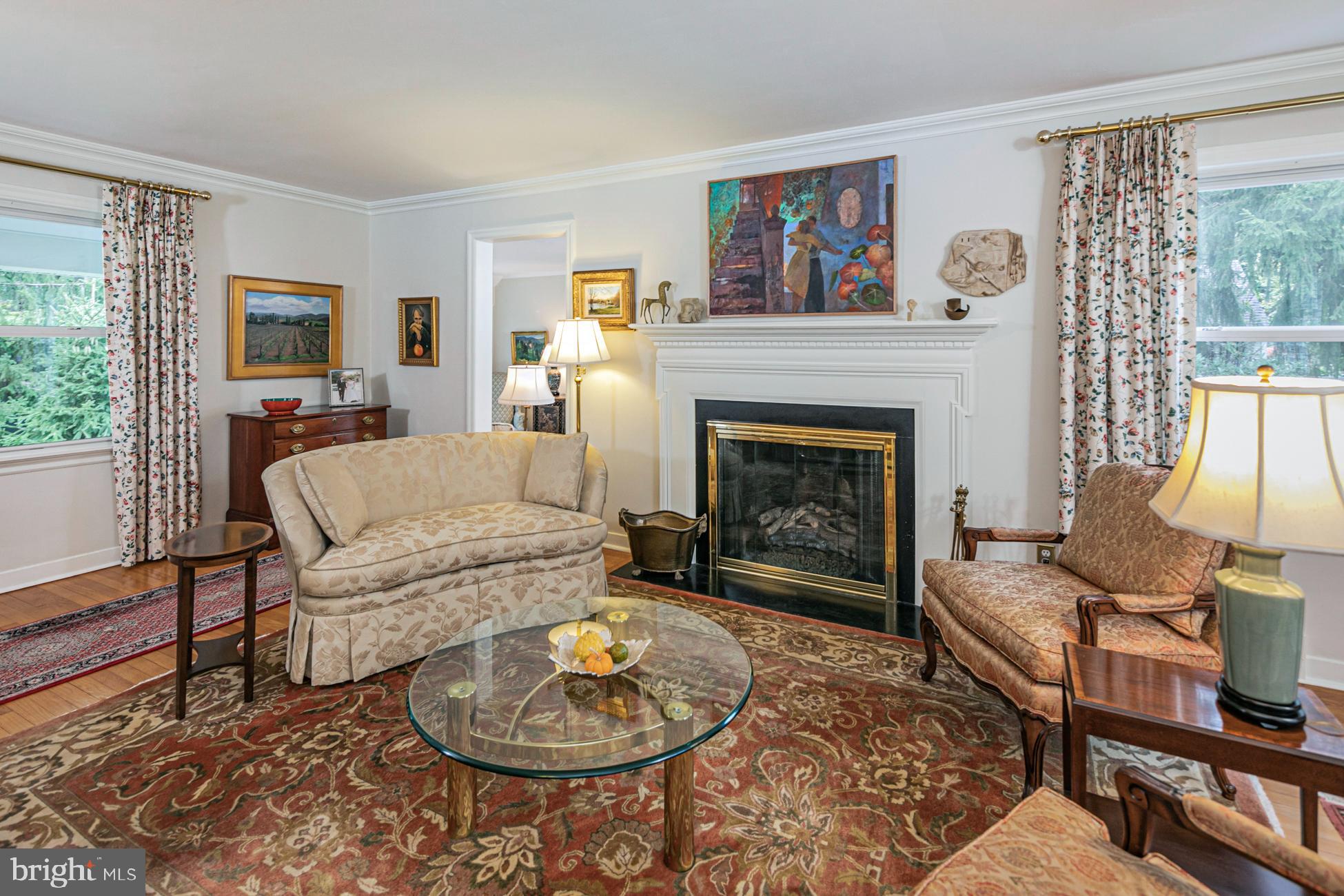 196 State Road Princeton, NJ 08540 - Photo 6 of 34 Living Room with gas fireplace