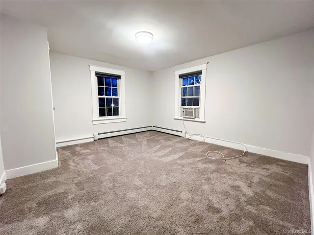 an empty room with a window