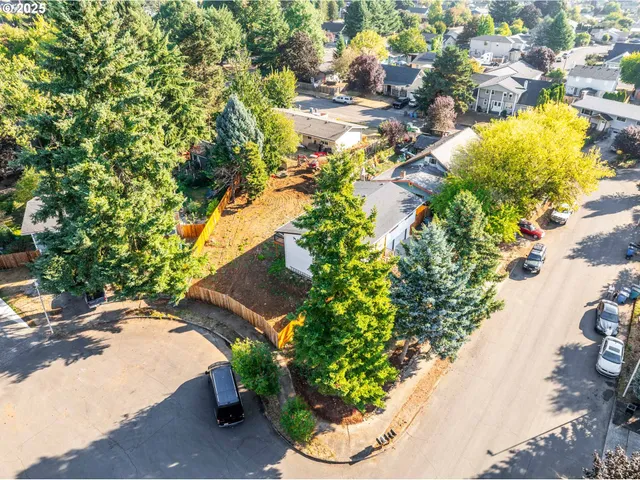 a view of a yard with plants