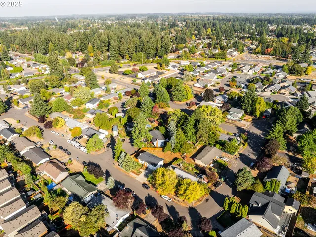 an aerial view of multiple house