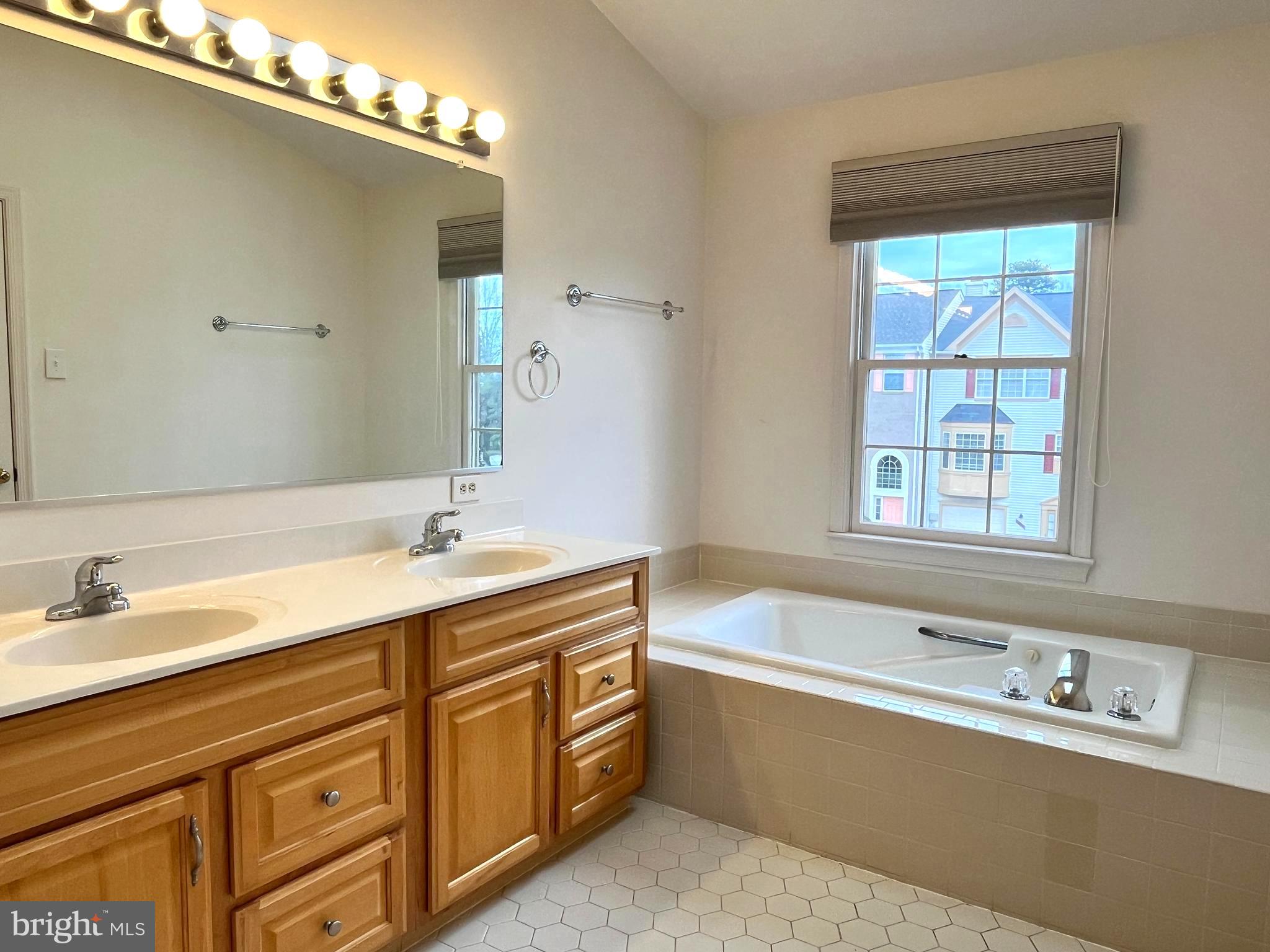 2034 Pinecroft Court Odenton, MD 21113 - Photo 14 of 31 a bathroom with a tub a sink and mirror