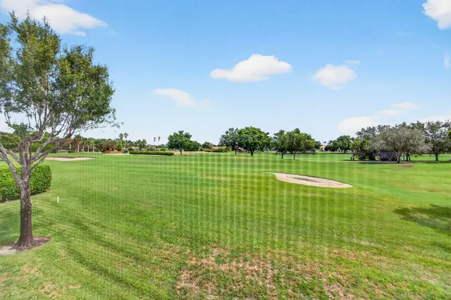 a big yard with lots of green space