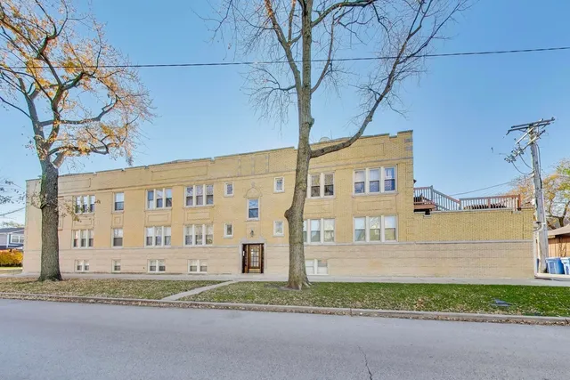 a front view of a building