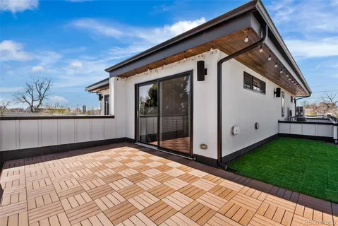 a view of balcony with city view