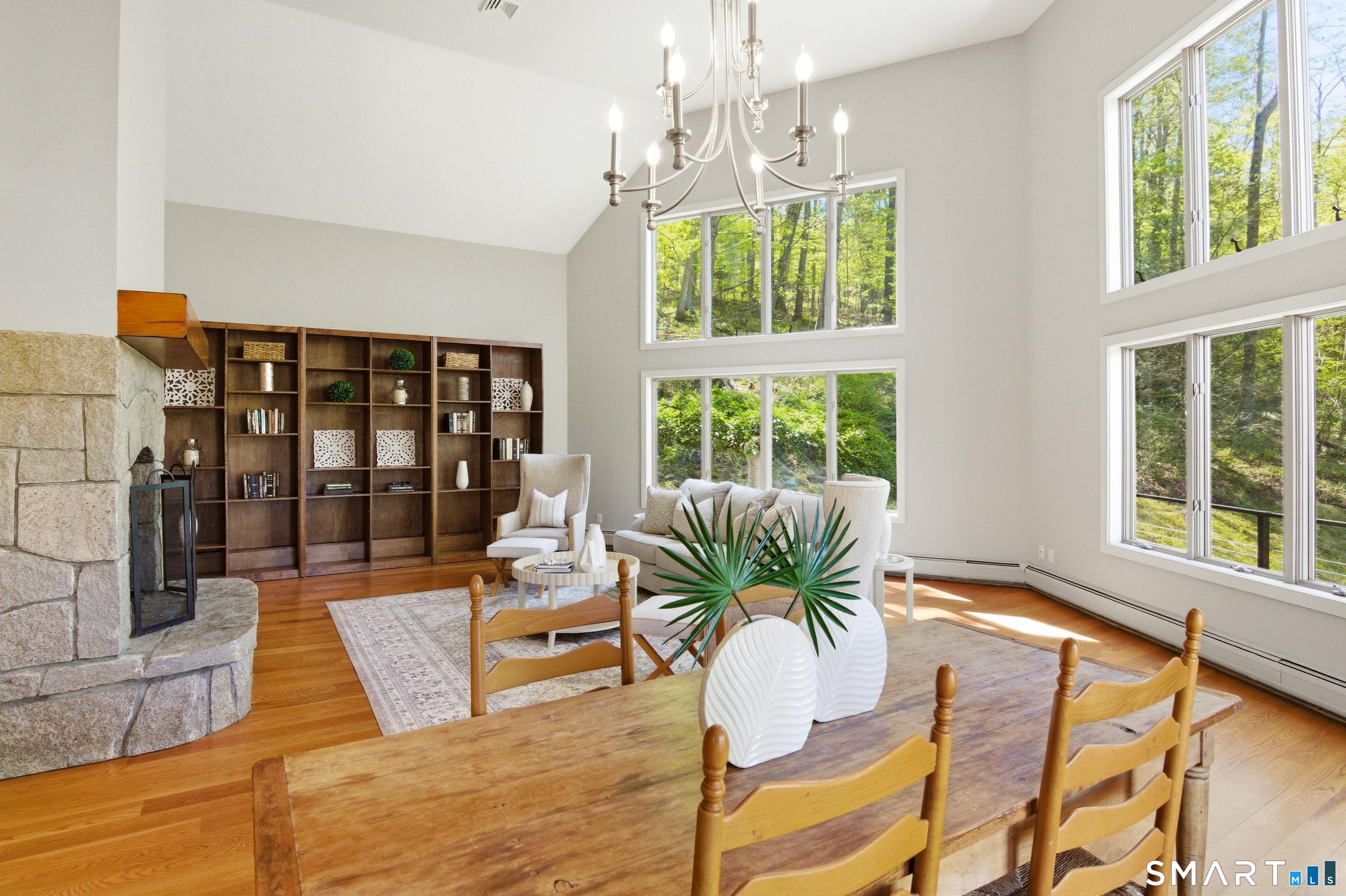 28 Garnet Road Roxbury, CT 06783 - Photo 4 of 33 Open Concept Living and Dining Areas