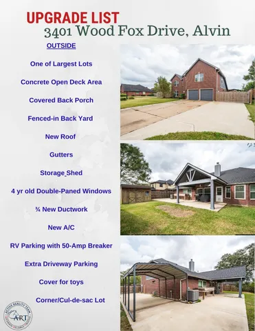 $345,000 | 3401 Wood Fox Drive, Alvin, TX 77511