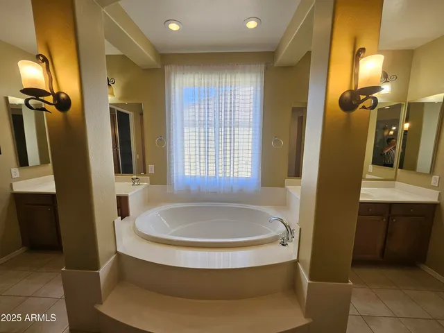 a hallway with cabinets