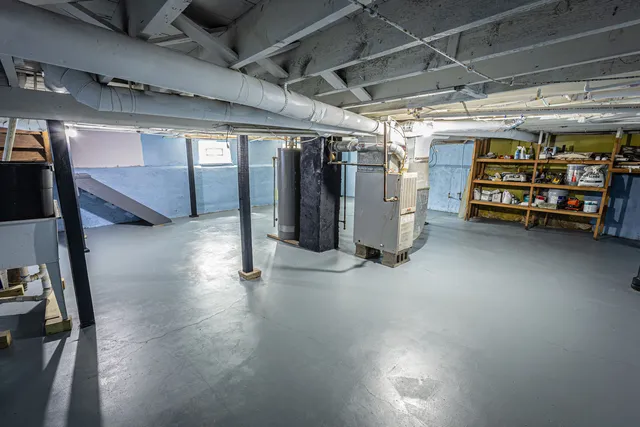 a view of room with gym equipment