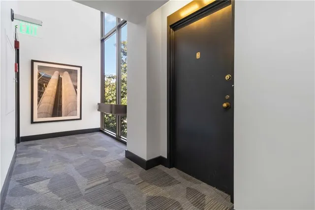 a view of hallway with front door