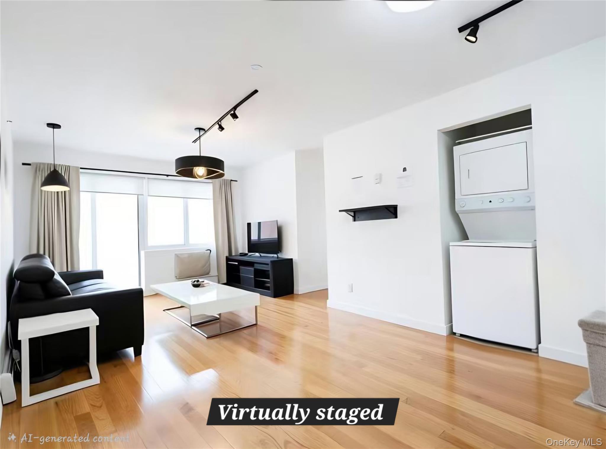 137-08 31st Road, Unit 5E Queens, NY 11354 - Photo 1 of 14 a living room with furniture and a flat screen tv