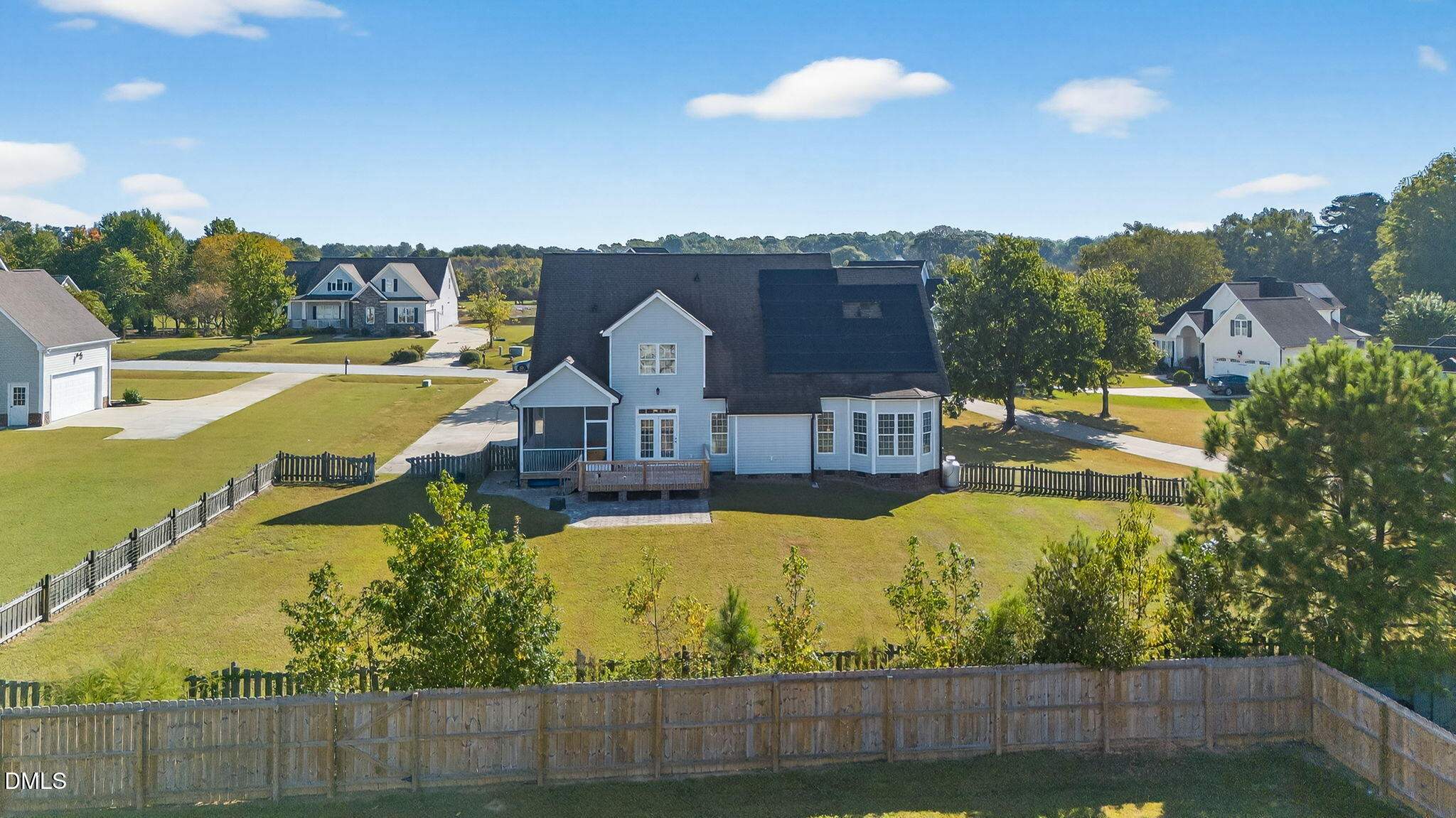 96 Jackson Ridge Court Willow Spring, NC 27592 - Photo 45 of 54 an aerial view of a house with a big yard