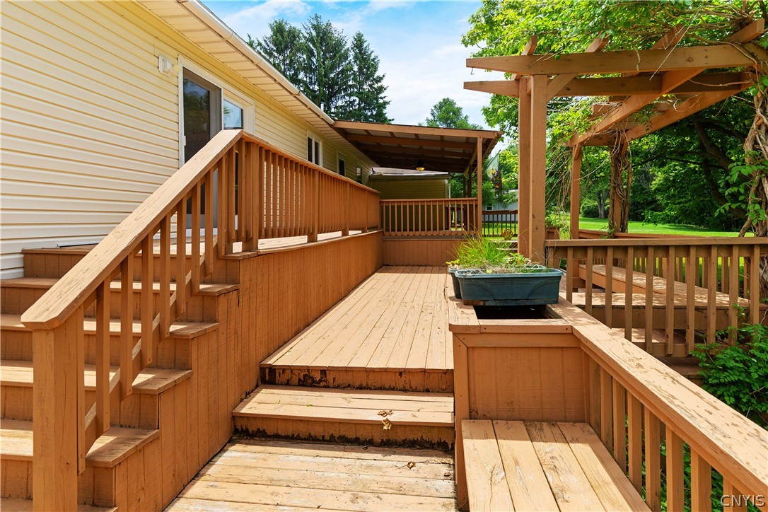 3225 Groth Road LaFayette, NY 13084 - Photo 30 of 47 the expansive deck let's you enjoy your yard from