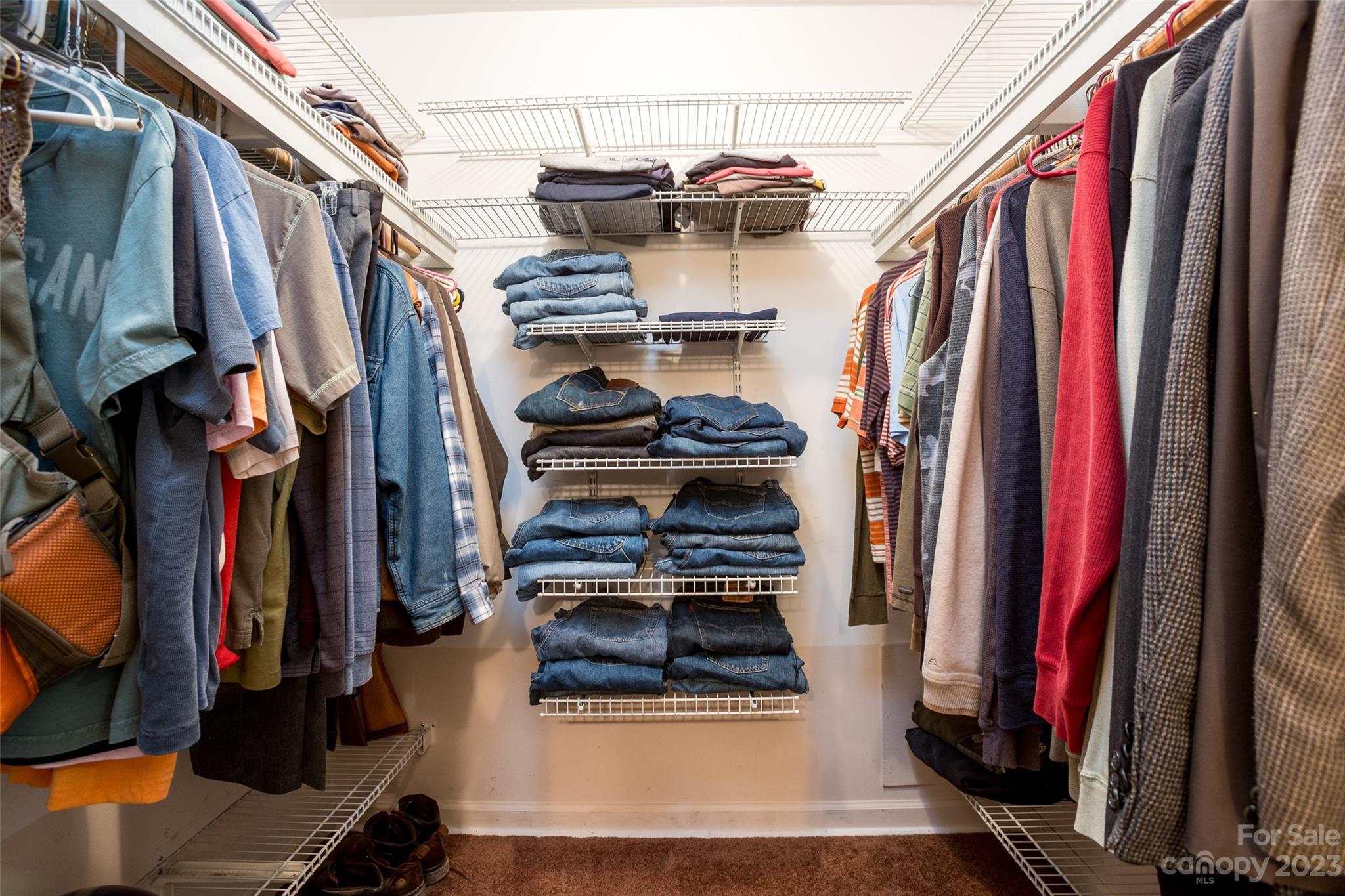 256 Georgewoods Drive Dallas, NC 28034 - Photo 20 of 45 a view of walk in closet with clothes and shoes