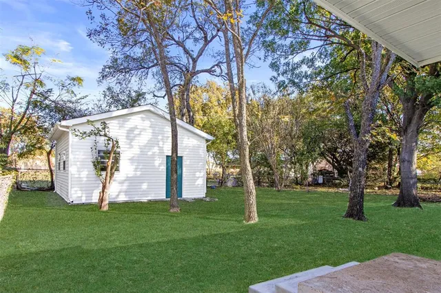 a front view of a building with street