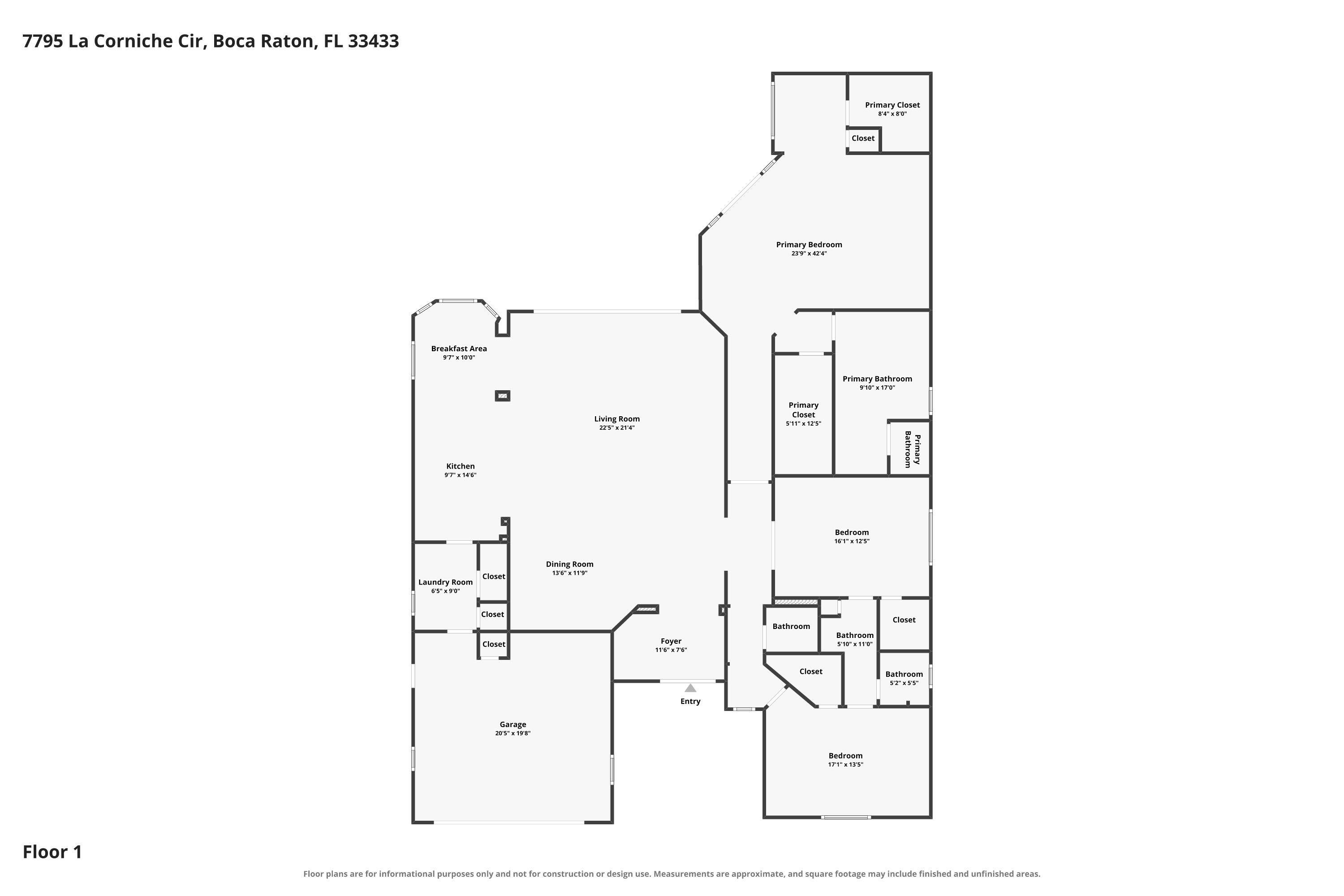 7795 La Corniche Circle Boca Raton, FL 33433 - Photo 62 of 62 Floor Plan