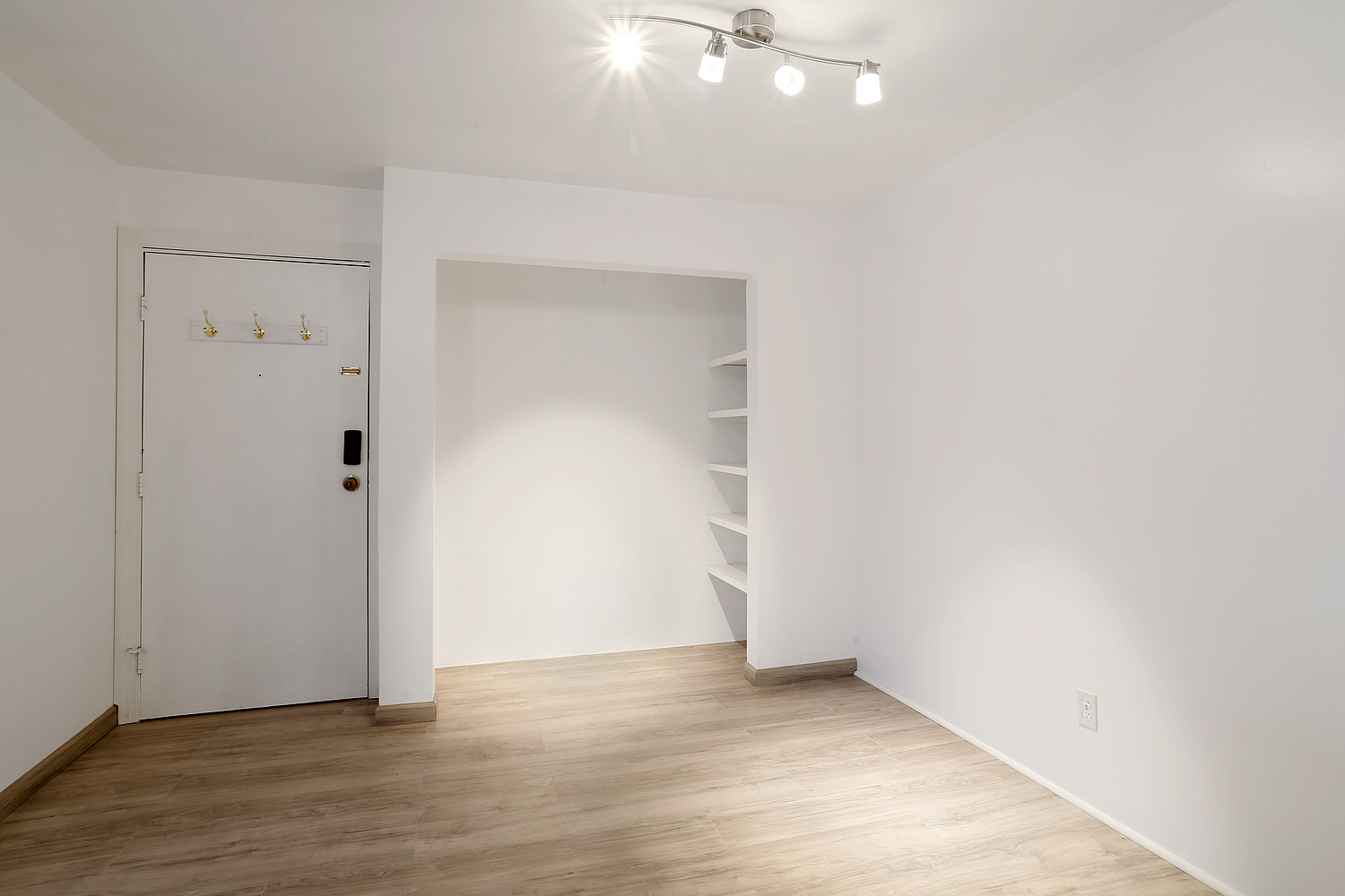 20206 South Frankfort Square Road, Unit F Frankfort, IL 60423 - Photo 9 of 16 an empty room with wooden floor and white walls