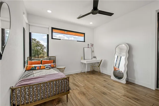 a view of a building from a window