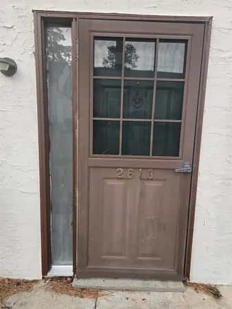 a view of a door
