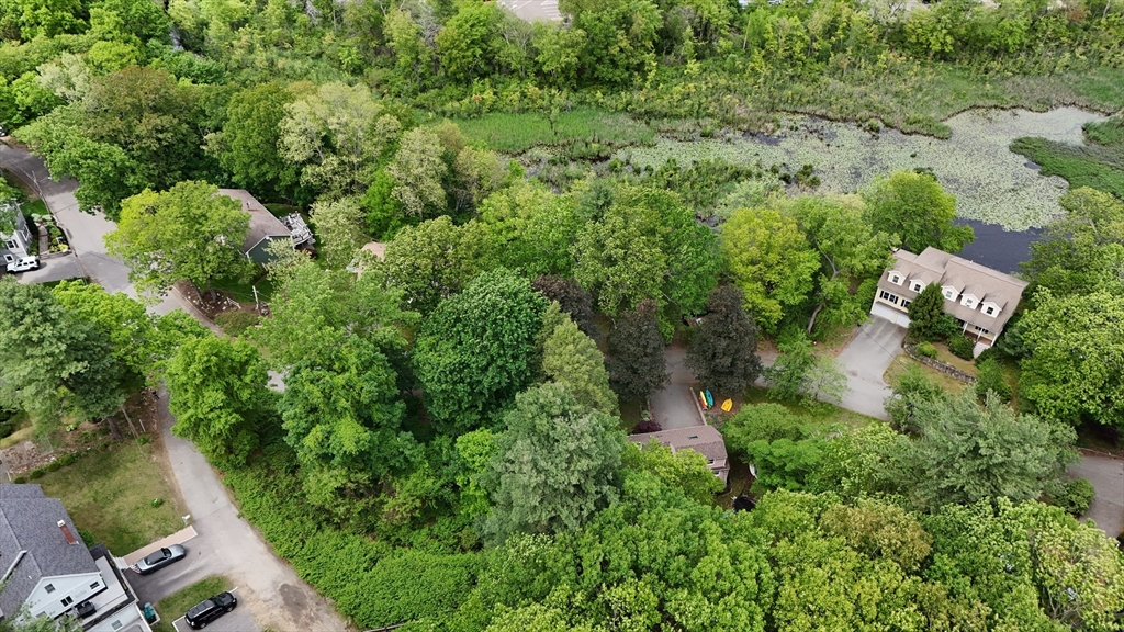 4 Shore Road Wellesley, MA 01760 - Photo 15 of 23 an aerial view of residential house with outdoor space and trees all around