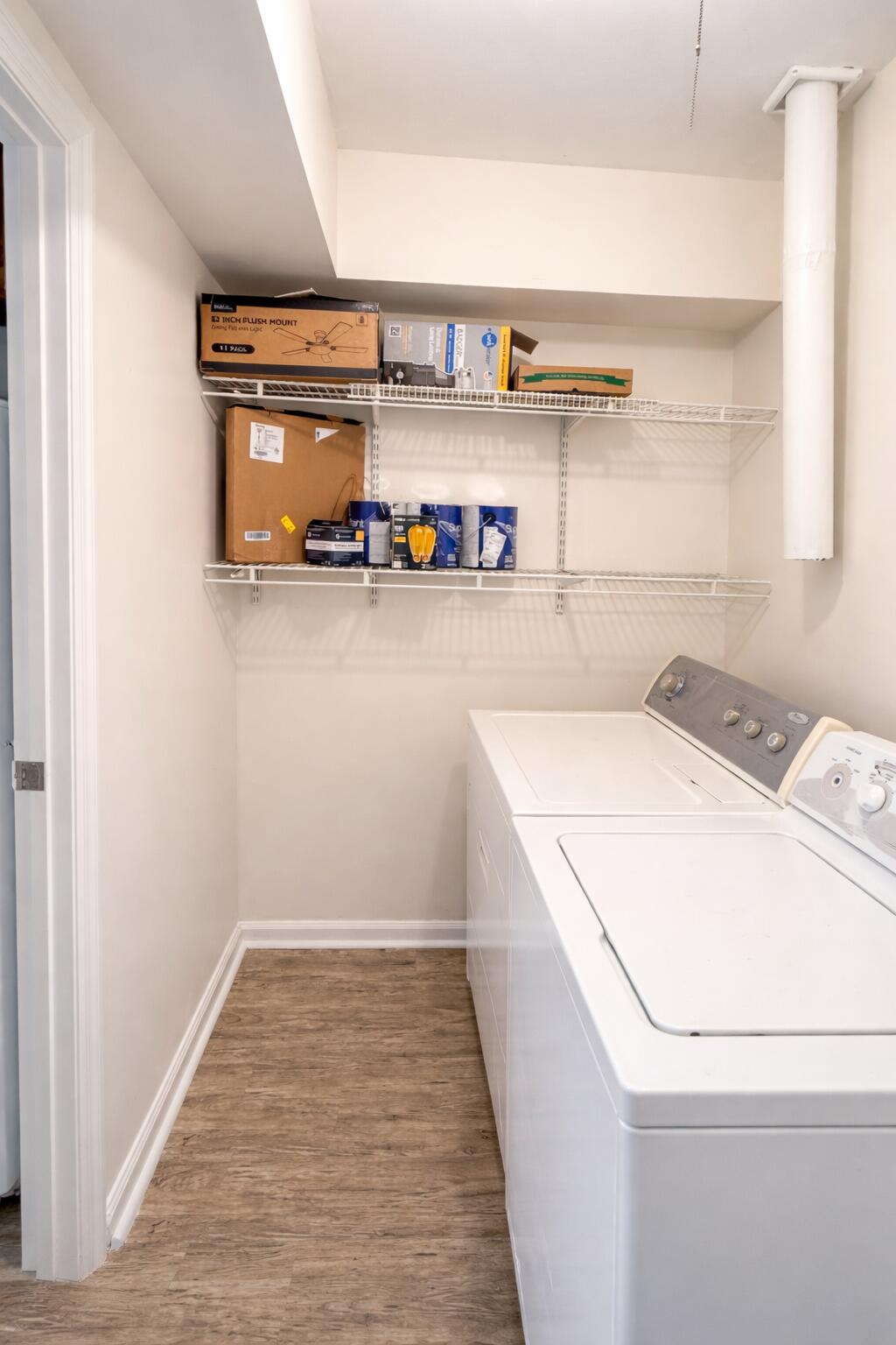 1402 Camp Road, Unit 13B Charleston, SC 29412 - Photo 20 of 27 Laundry and shelving