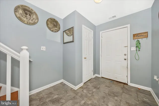 a view of a hallway with elevator