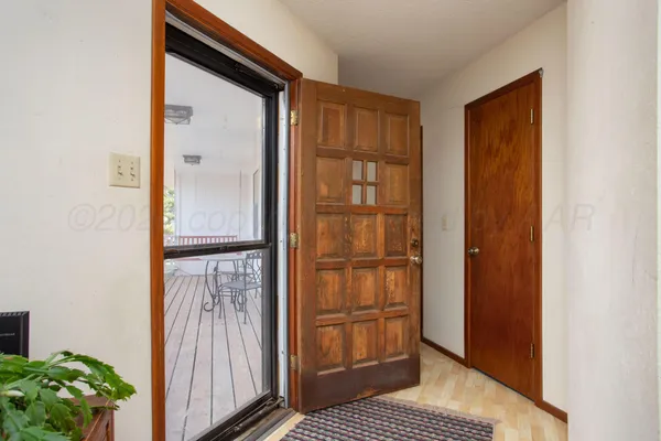 a view of front door