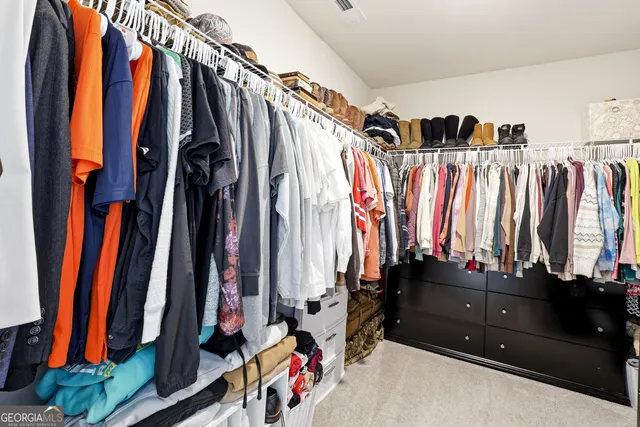 a view of a walk in closet