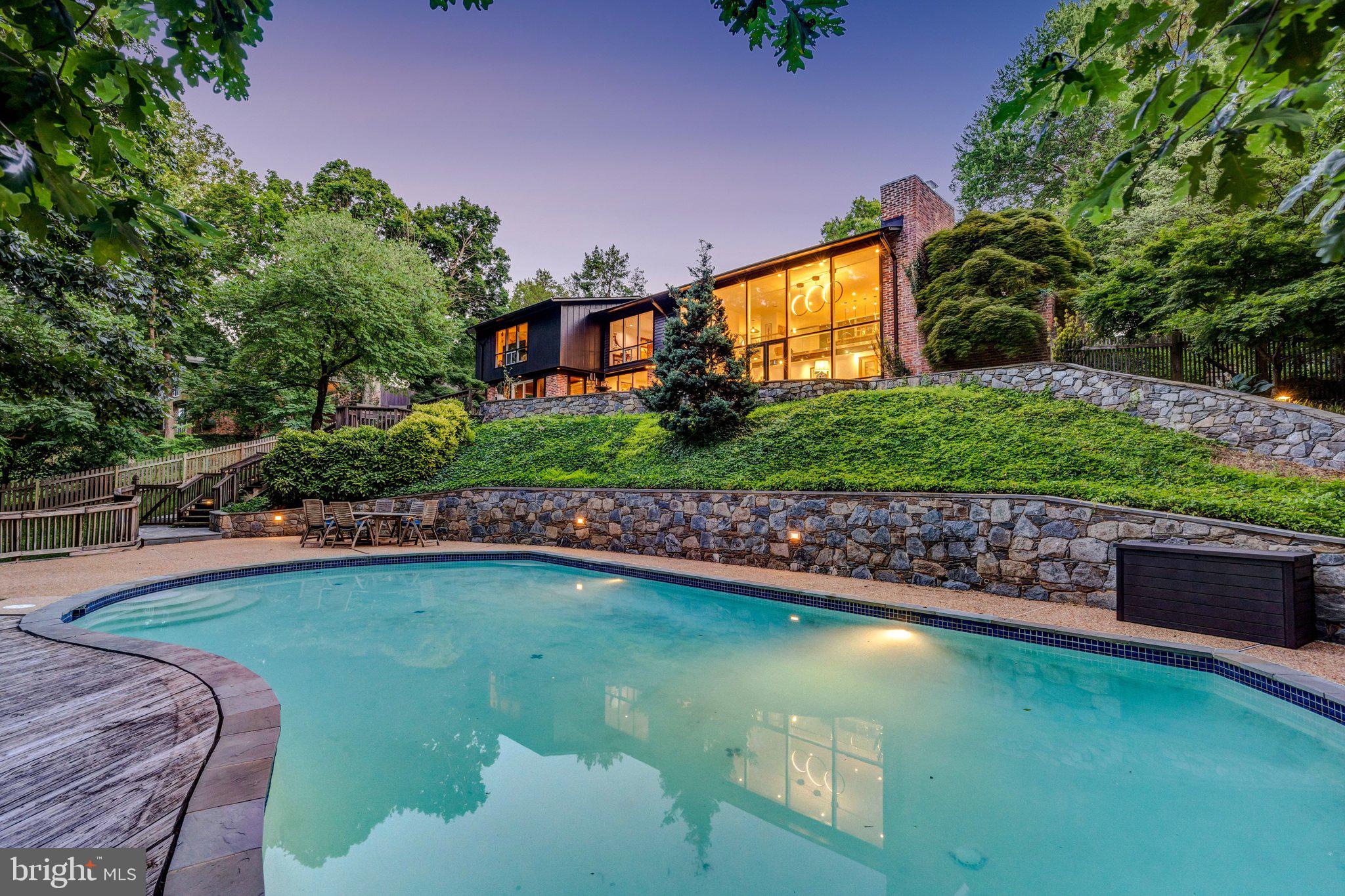 1927 Marthas Road Alexandria, VA 22307 - Photo 80 of 105 Heated pool and lit house