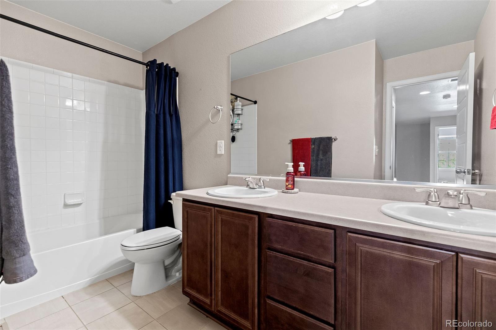 10039 Buttesfield Street Firestone, CO 80504 - Photo 17 of 35 a bathroom with a sink and a mirror