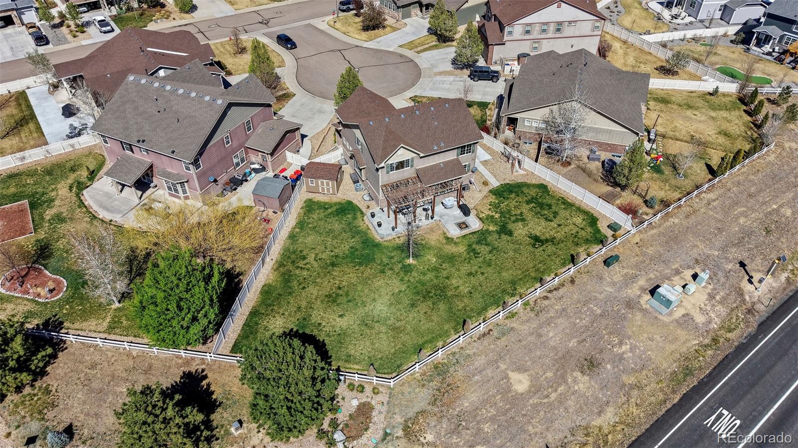 10039 Buttesfield Street Firestone, CO 80504 - Photo 35 of 35 an aerial view of residential house with outdoor space